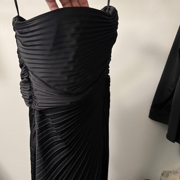 A.L.C. Black Pleated Maxi Dress - Picture 4 of 6